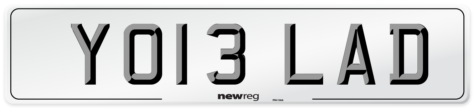 YO13 LAD Number Plate from New Reg